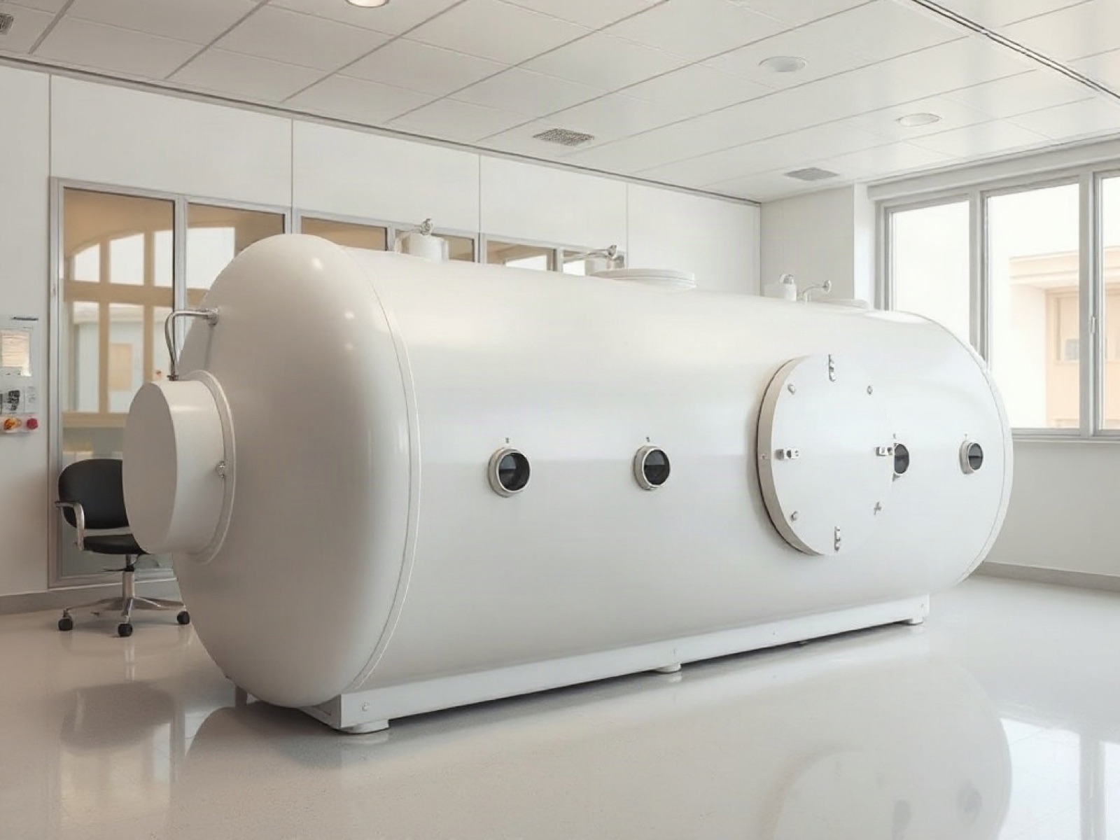 Hyperbaric oxygen therapy, illustrative image